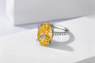 Sunshine oval sterling silver ring