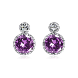 Eternal purple earrings