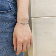 Rosy glow oval tennis bracelet