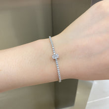 Moonlit oval tennis bracelet