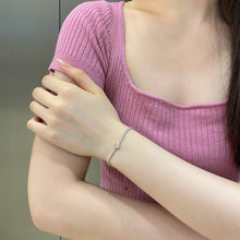 Rosy glow oval tennis bracelet