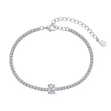 Moonlit oval tennis bracelet