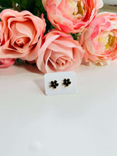 Blossom black stud earrings