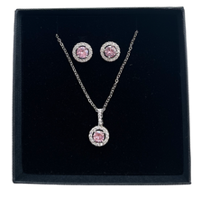 Silver Blush  Necklace and Earring set
