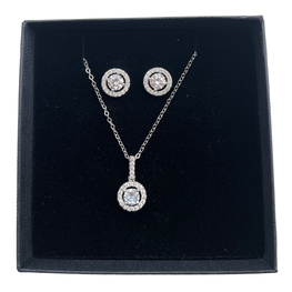 Silver Blush  Necklace and Earring set