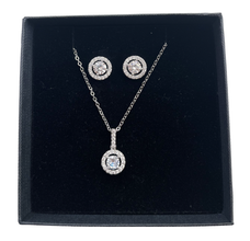 Silver Blush  Necklace and Earring set