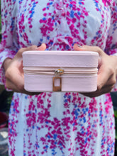 Pink Leather Jewellery Organizer