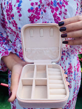 Pink Leather Jewellery Organizer