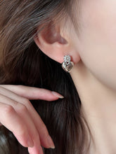 Silver heartfelt stainless steel earrings