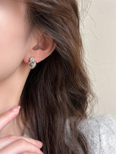 Silver heartfelt stainless steel earrings