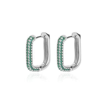 Enigmatic Green hoop earrings